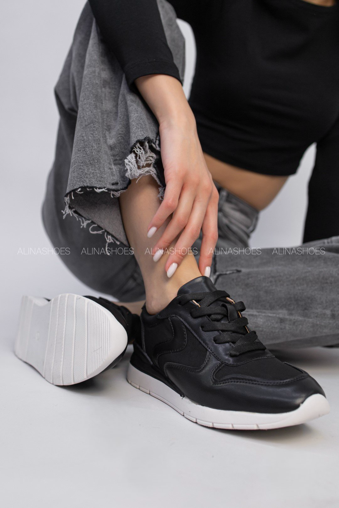 Кроссовки alinashoes черный купить,NaN