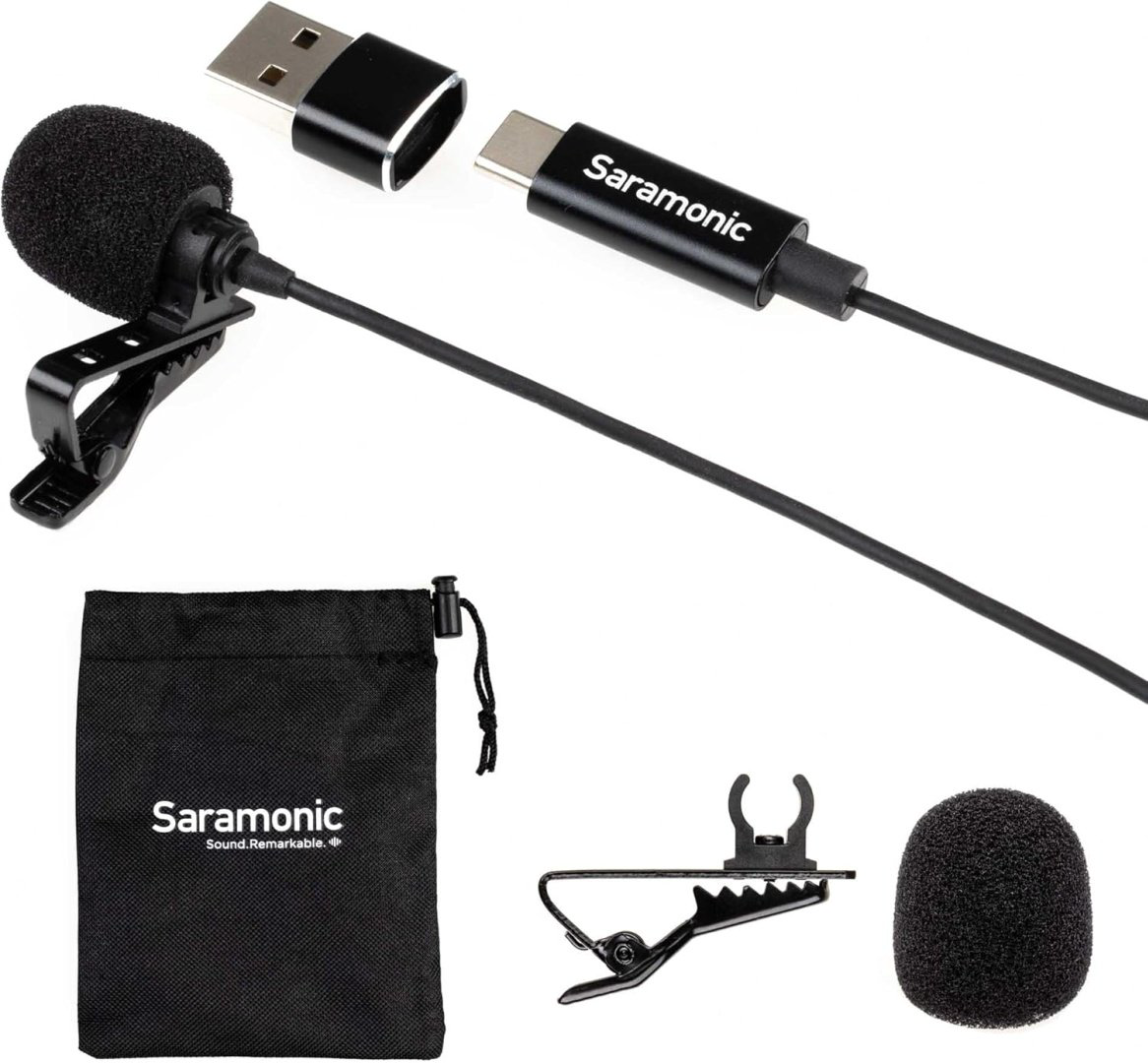 Микрофон Saramonic LavMicro-U черный купить,NaN