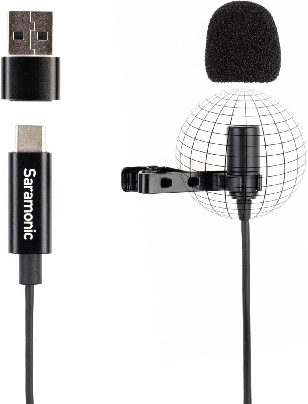 Микрофон Saramonic LavMicro-U черный купить,NaN