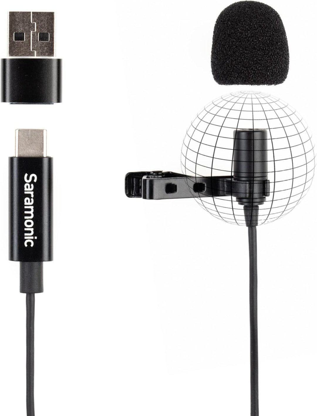Микрофон Saramonic LavMicro-U черный купить,NaN