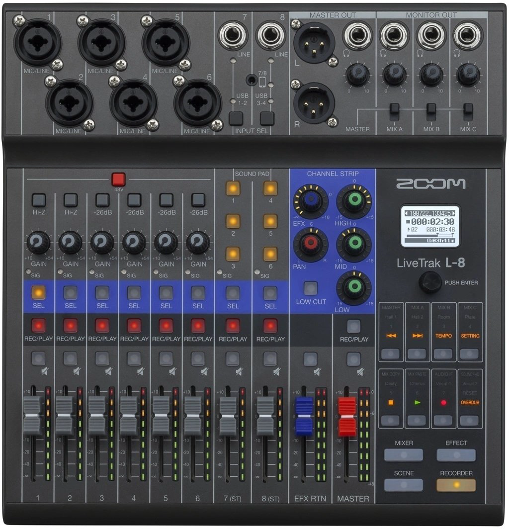 Микшерный пульт Zoom Livetrack L8 купить,NaN