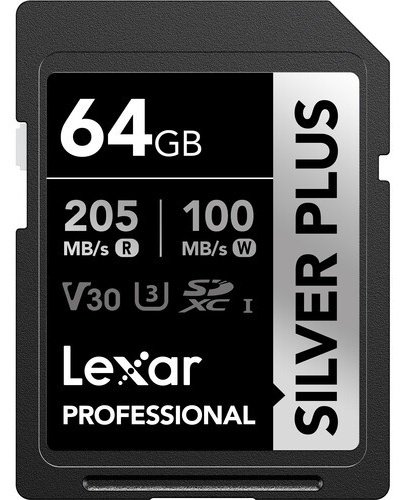 Карта памяти Lexar Professional Silver Plus LSDSIPL064G-BNNNG 64 Гб купить,NaN