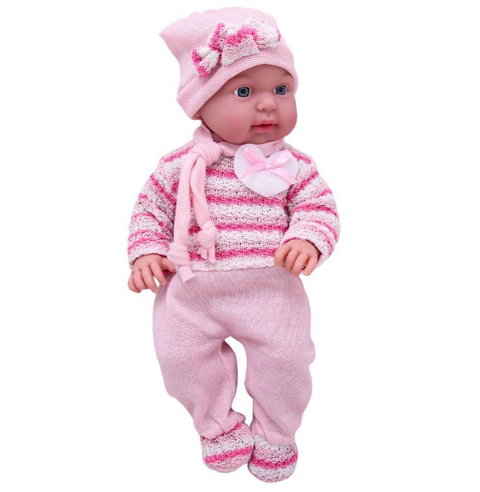 Кукла-пупс Kaifan Toys  в вязанном костюмчике 42см  купить,NaN