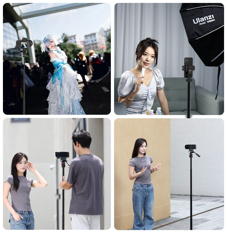 Напольный штатив Ulanzi AT-02 Tripod Dolly черный купить,NaN