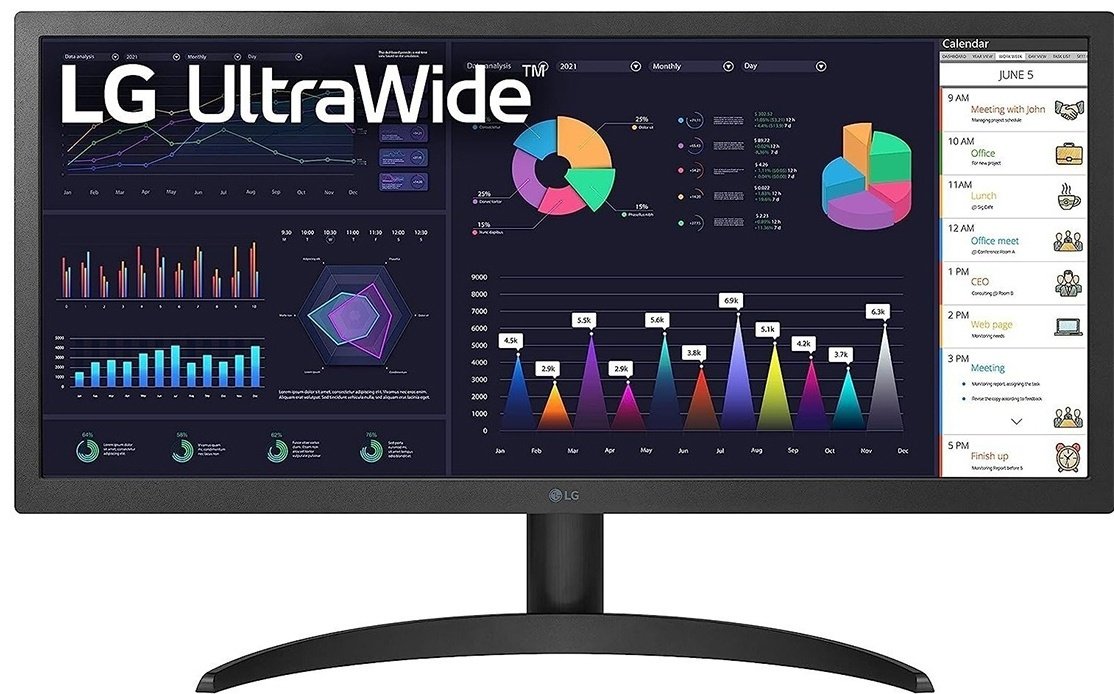 Монитор 26" LG 26WQ500-B.ADRZ черный
