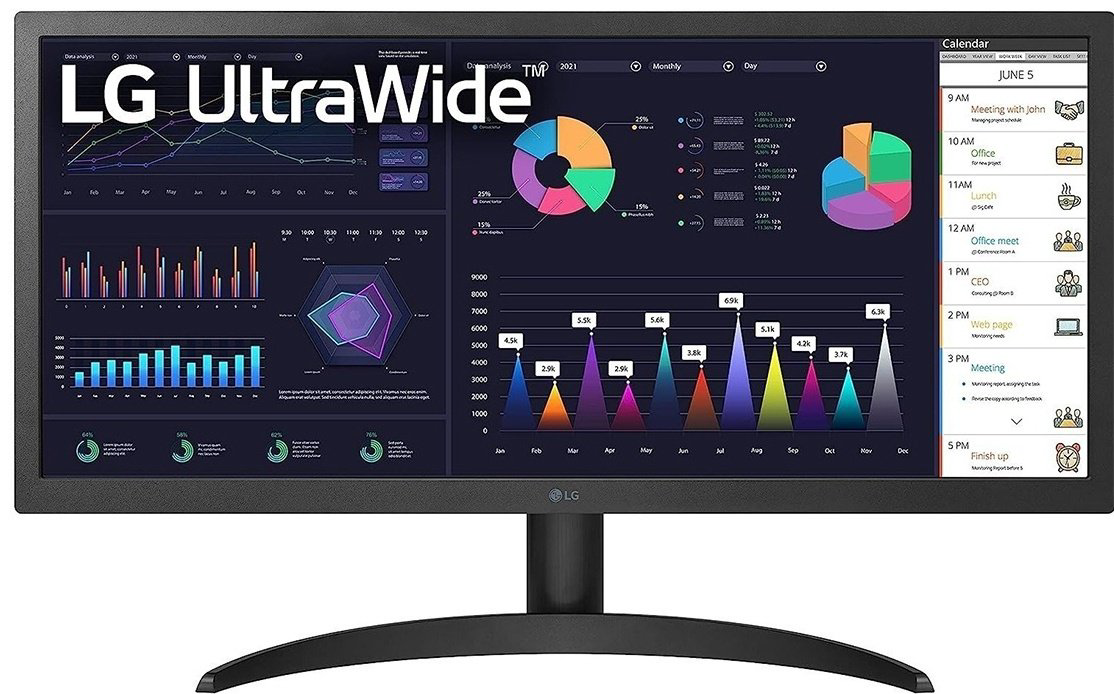 Монитор 26" LG 26WQ500-B.ADRZ черный