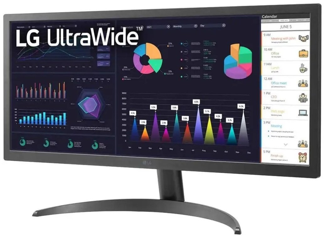 Монитор 25.7" LG 26WQ500-B черный купить,NaN