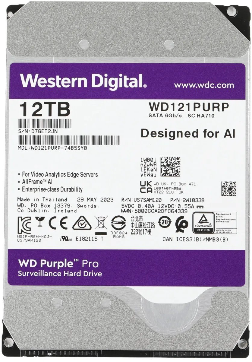 HDD Western Digital WD121PURP 12000 Гб купить,381650