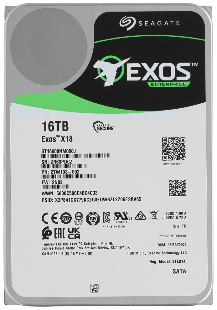 HDD Seagate ST16000NM001J 16000 Гб купить,NaN