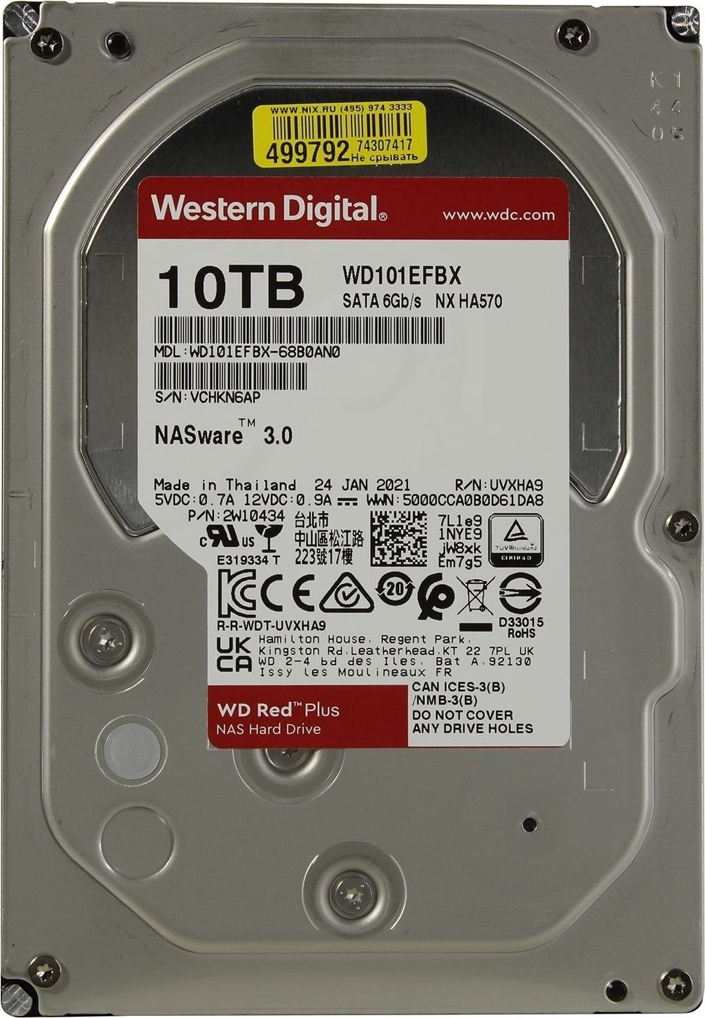 Western Digital Red Plus 10 Тб WD101EFBX купить,NaN