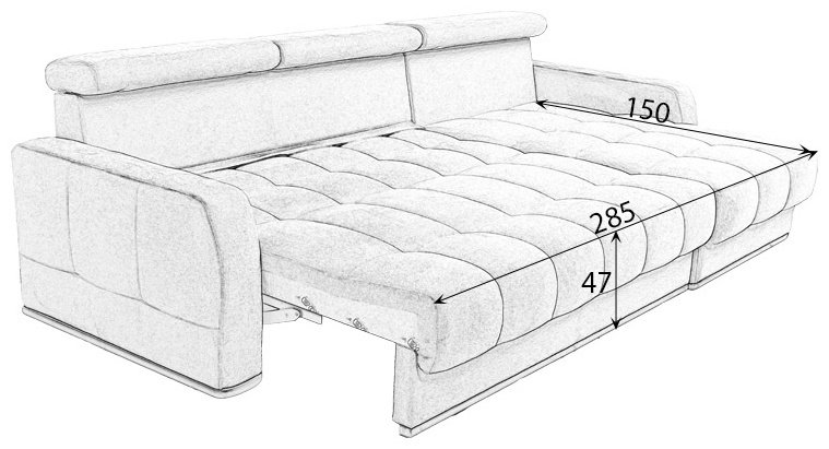 Диван угловой Ariba Камелот 3Ф-2Я 330х180см синий купить,NaN