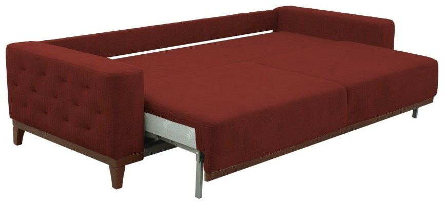 Диван прямой ARIBA Варшава 3Ф, 265х105 см, обивка ткань, бордовый купить,NaN