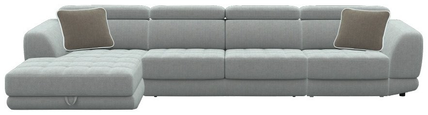 Диван угловой Ariba Tennessi 2Я-3Ф-1Я 390х190см серый купить,NaN