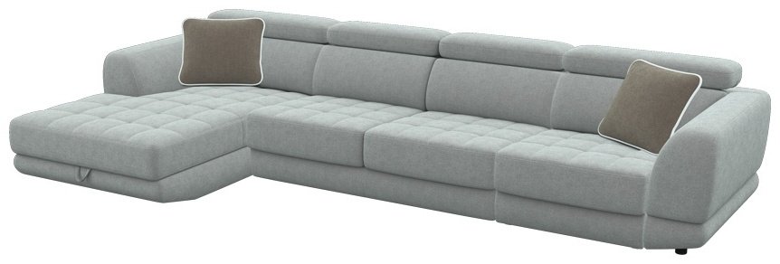 Диван угловой Ariba Tennessi 2Я-3Ф-1Я 390х190см серый купить,NaN