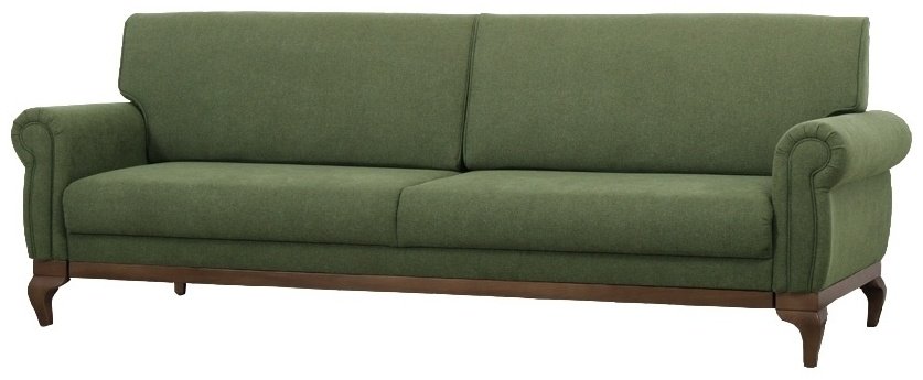 Диван прямой ARIBA Доминика 3Ф, 260х105 см, обивка ткань, зеленый купить,NaN