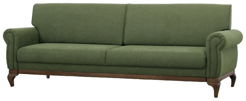 Диван прямой ARIBA Доминика 3Ф, 260х105 см, обивка ткань, зеленый купить,NaN