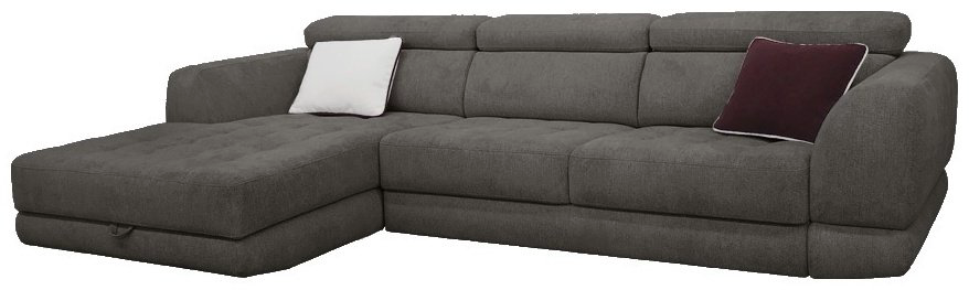 Диван угловой ARIBA Tennesi 2Я-3Ф, 310х190 см, обивка рогожка, темно-серый купить,NaN
