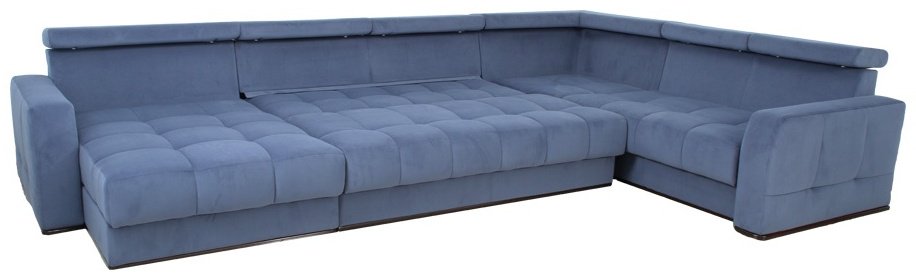 Диван угловой ARIBA Камелот 4 УП, 420х280 см, обивка ткань, синий купить,NaN