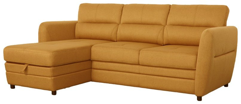 Диван угловой ARIBA Брайтон, 225х165 см, обивка ткань, желтый купить,NaN