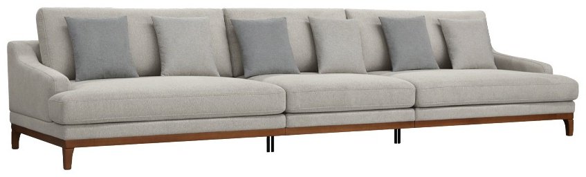 Диван ARIBA Gamma 1П-1М-1П, 390х112 см, обивка ткань, бежевый купить,NaN