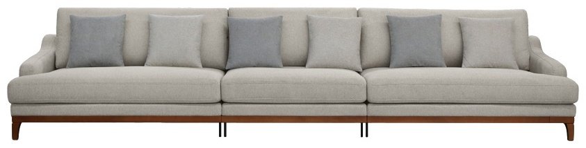 Диван ARIBA Gamma 1П-1М-1П, 390х112 см, обивка ткань, бежевый купить,NaN