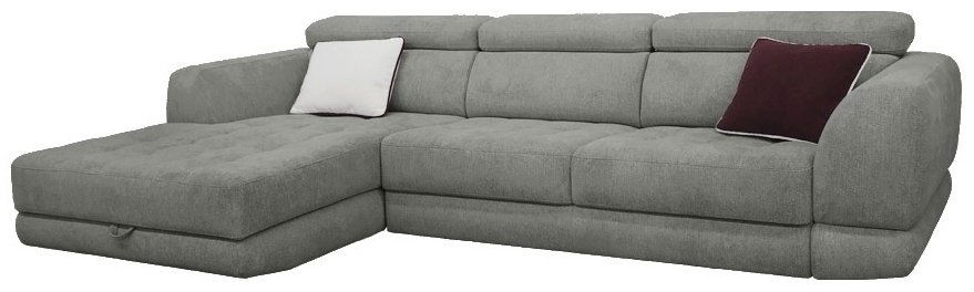 Диван угловой ARIBA Tennesi 2Я-3Ф, 310х190 см, обивка рогожка, серый купить,NaN