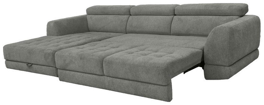 Диван угловой ARIBA Tennesi 2Я-3Ф, 310х190 см, обивка рогожка, серый купить,NaN