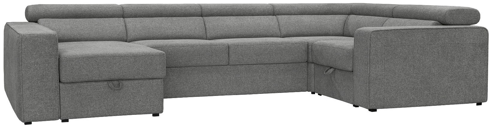 Диван модульный ARIBA Bavaria 1Я-4-3Ф-2Я, 355х210 см, обивка ткань, темно-серый купить,NaN