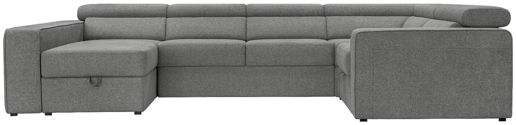 Диван модульный ARIBA Bavaria 1Я-4-3Ф-2Я, 355х210 см, обивка ткань, темно-серый купить,NaN