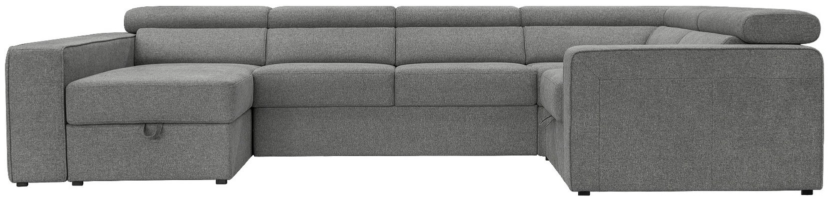 Диван модульный ARIBA Bavaria 1Я-4-3Ф-2Я, 355х210 см, обивка ткань, темно-серый купить,NaN