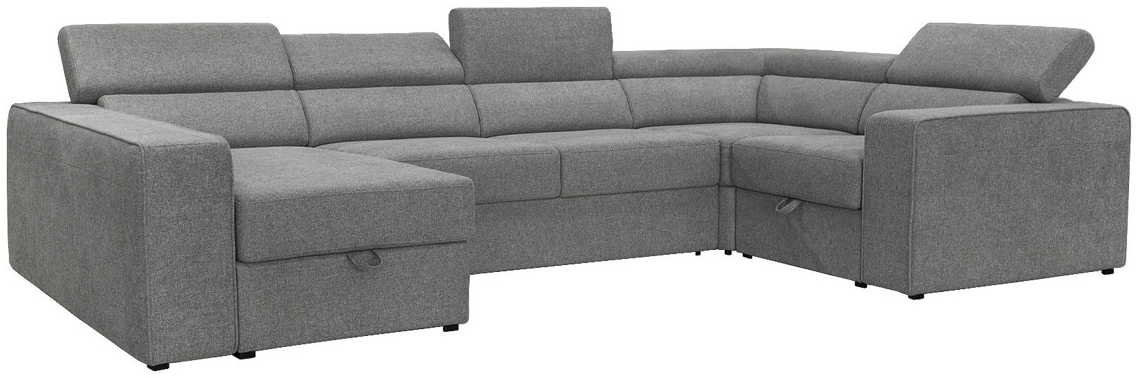 Диван модульный ARIBA Bavaria 1Я-4-3Ф-2Я, 355х210 см, обивка ткань, темно-серый купить,NaN