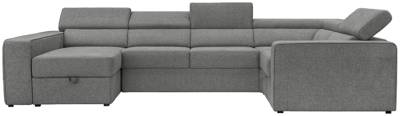 Диван модульный ARIBA Bavaria 1Я-4-3Ф-2Я, 355х210 см, обивка ткань, темно-серый купить,NaN
