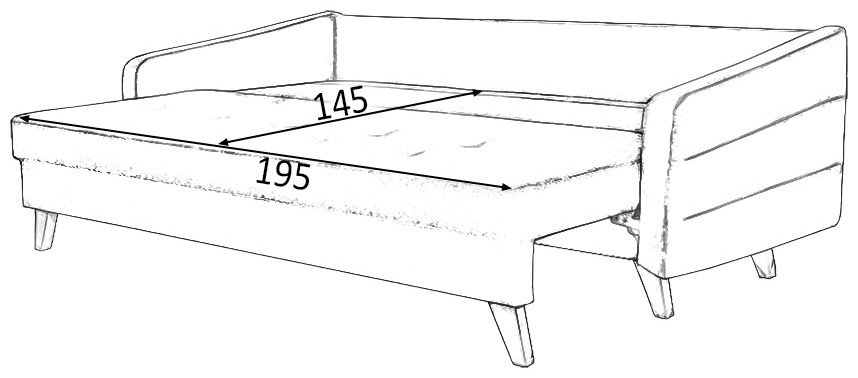 Диван прямой ARIBA Siena 3Ф, 217х105 см, обивка ткань, светло-зеленый купить,NaN