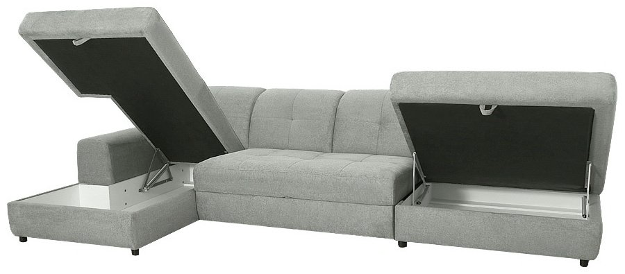Диван угловой ARIBA Costa 2Я-3F Отеман, 364х200 см, обивка ткань, серый купить,NaN