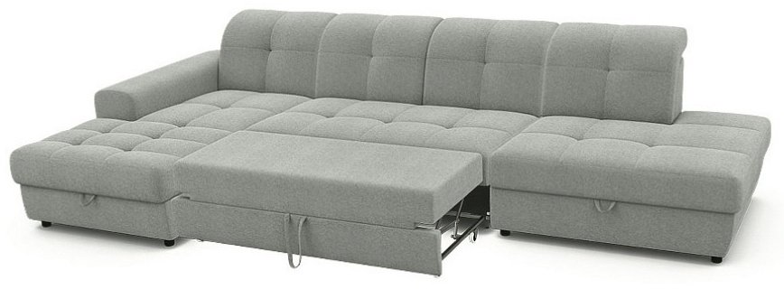 Диван угловой ARIBA Costa 2Я-3F Отеман, 364х200 см, обивка ткань, серый купить,NaN