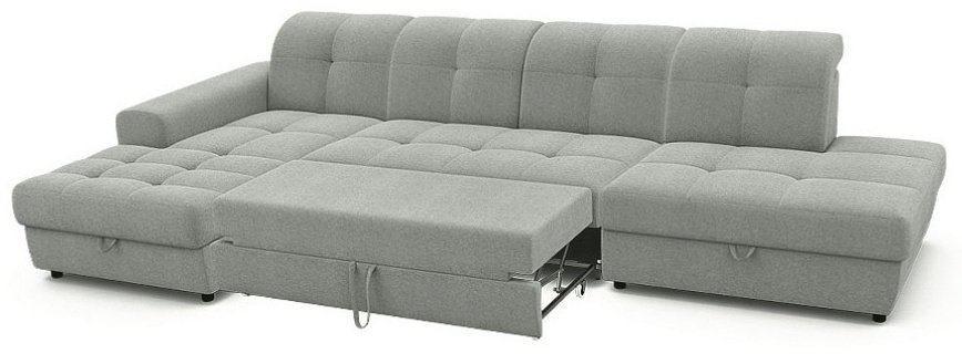 Диван угловой ARIBA Costa 2Я-3F Отеман, 364х200 см, обивка ткань, серый купить,NaN