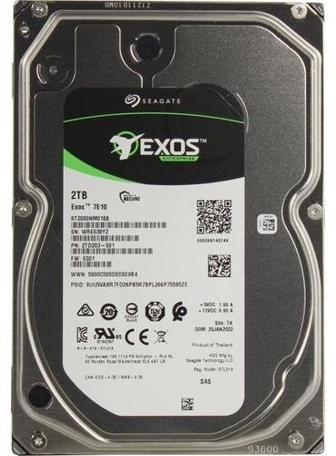 HDD Seagate Exos 7E10 ST2000NM018B 2000 ГБ купить,NaN
