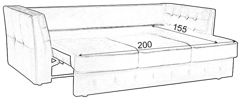 Диван прямой ARIBA Лучано 3Ф, 252х105 см, обивка ткань, светло серый купить,NaN
