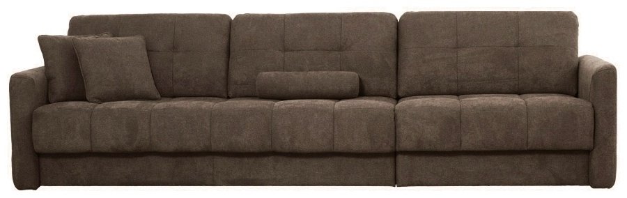 Диван прямой ARIBA Авалон, 330х105 см, обивка ткань, коричневый купить,NaN