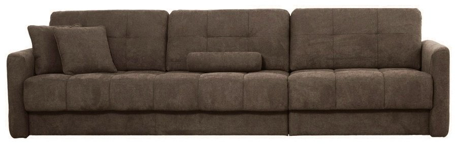 Диван прямой ARIBA Авалон, 330х105 см, обивка ткань, коричневый купить,NaN