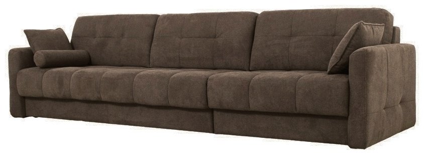 Диван прямой ARIBA Авалон, 330х105 см, обивка ткань, коричневый купить,NaN