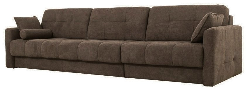 Диван прямой ARIBA Авалон, 330х105 см, обивка ткань, коричневый купить,NaN