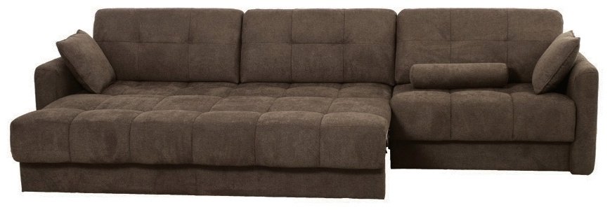 Диван прямой ARIBA Авалон, 330х105 см, обивка ткань, коричневый купить,NaN