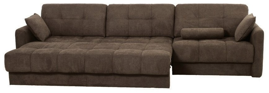 Диван прямой ARIBA Авалон, 330х105 см, обивка ткань, коричневый купить,NaN