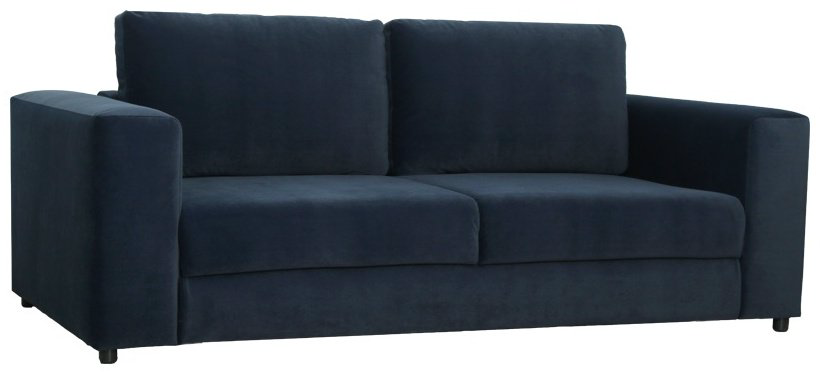 Диван прямой ARIBA Mikky, 235х98 см, обивка ткань, синий купить,NaN