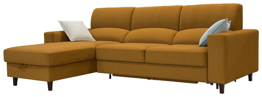 Диван угловой ARIBA Time 2Я-3Ф, 282х186 см, обивка ткань, желтый купить,NaN