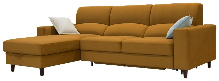 Диван угловой ARIBA Time 2Я-3Ф, 282х186 см, обивка ткань, желтый купить,NaN