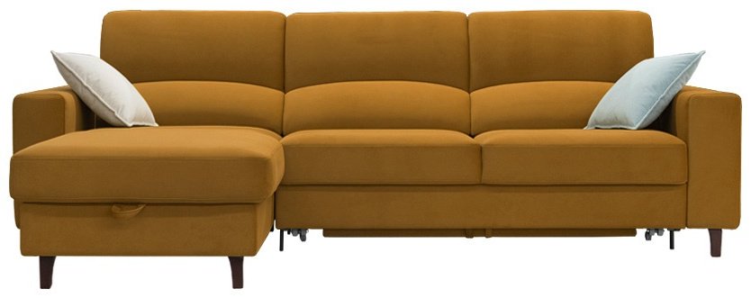 Диван угловой ARIBA Time 2Я-3Ф, 282х186 см, обивка ткань, желтый купить,NaN