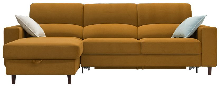 Диван угловой ARIBA Time 2Я-3Ф, 282х186 см, обивка ткань, желтый купить,NaN