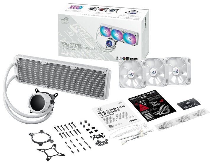 ASUS ROG STRIX LC III 360 ARGB LCD WHT купить,NaN